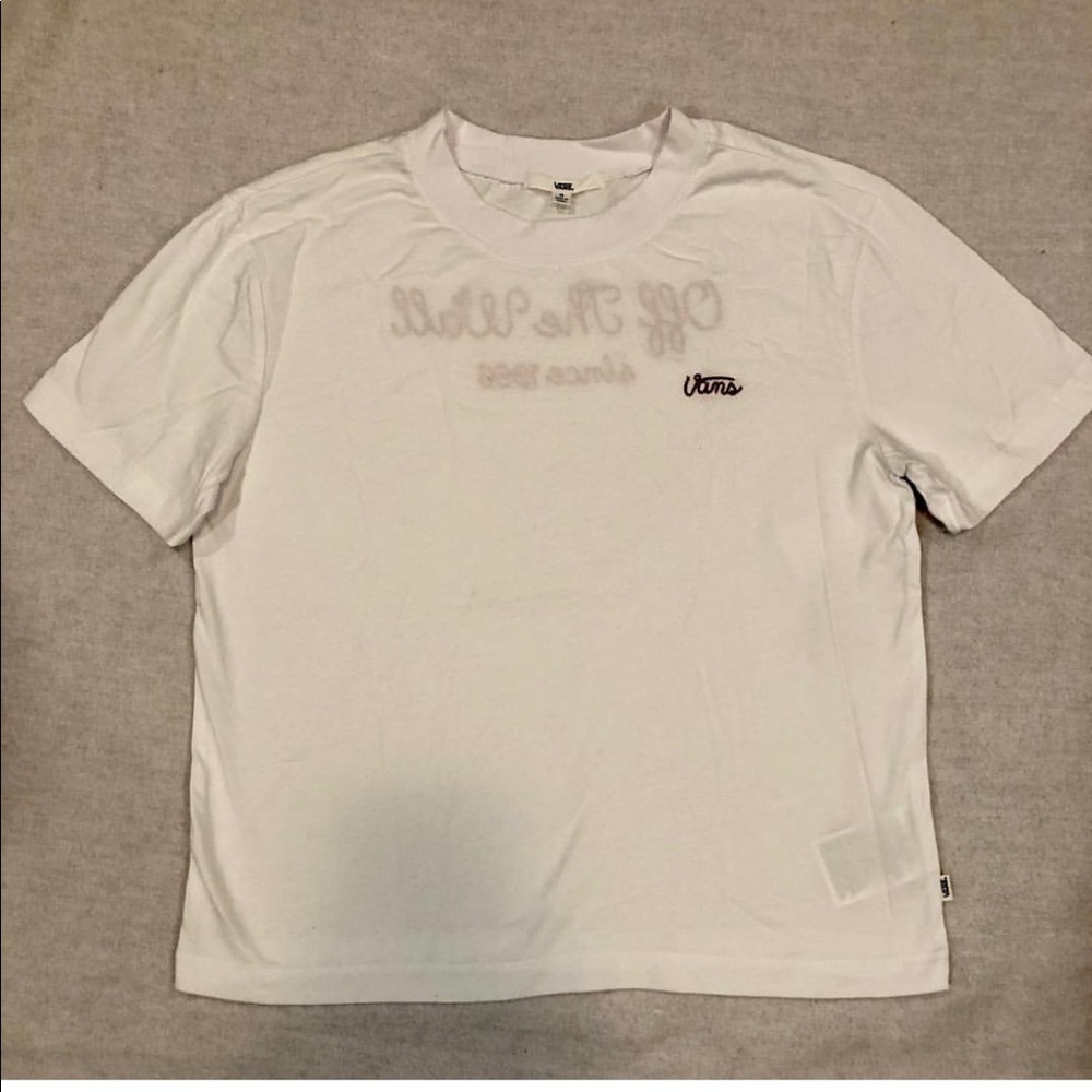 white vans tee